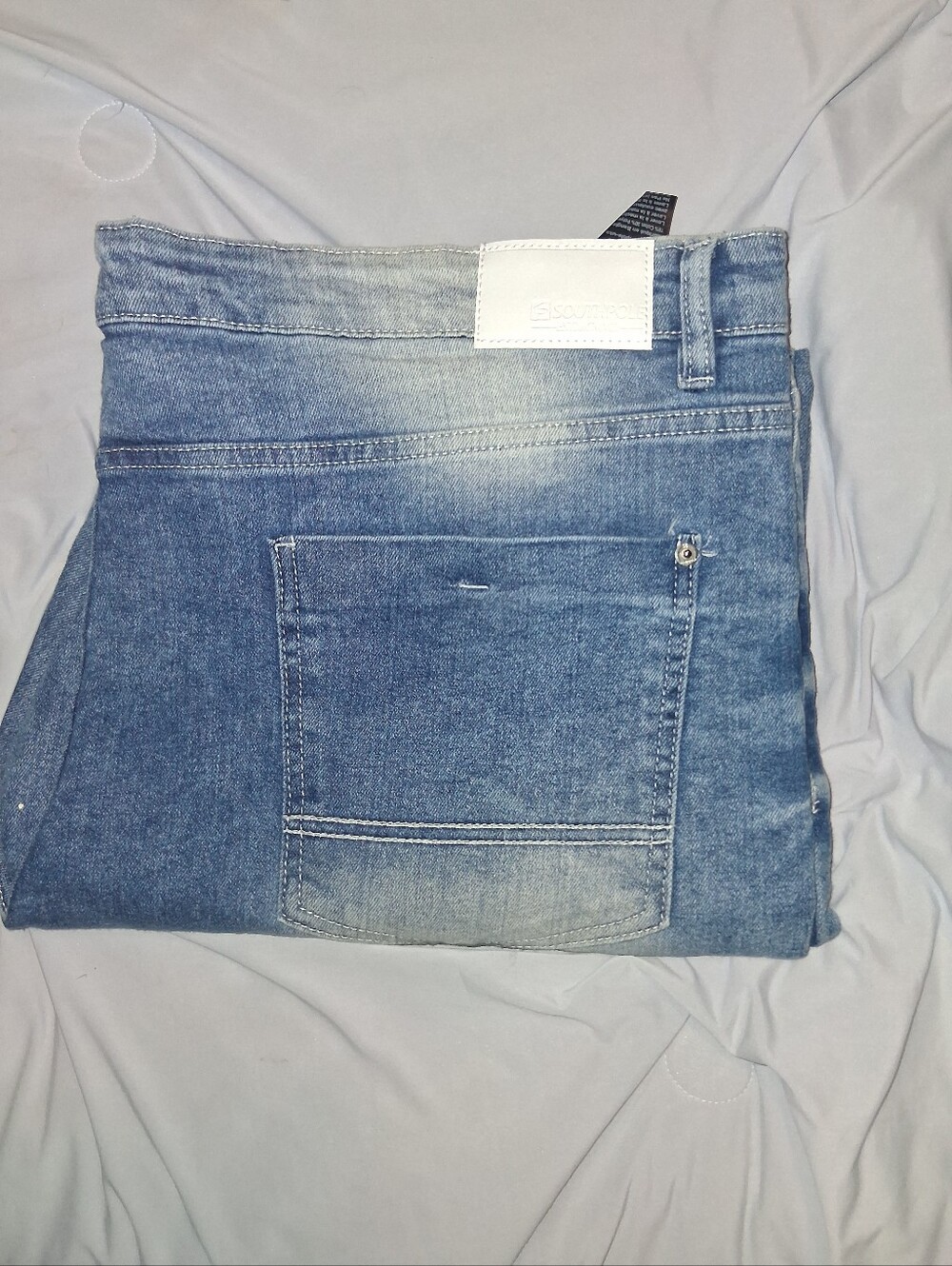 NWT South Pole Men's Light Blue Slim Straight Jeans Size 42 X 30